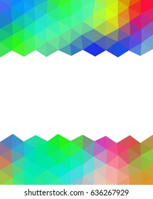 Abstract polygonal book cover template or notebook with blank space.
