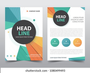 Abstract polygonal brochure poster,flyer annual report template in a4 size, 