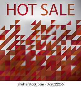Abstract polygonal business red background 