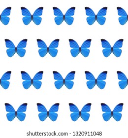 Abstract polygonal butterfly seamless pattern background. Animal and wildlife theme. 