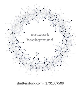 abstract polygonal circle like network connection