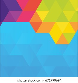 Abstract Polygonal colorful Geometric Triangle blue Background vector illustration.