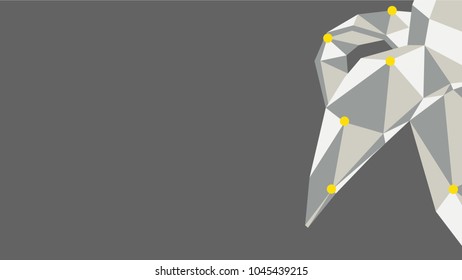 Abstract Polygonal Connecting Dots Banana Presentation Template Design