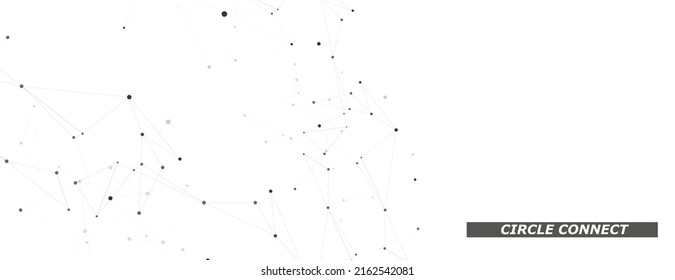 Abstract polygonal with connecting dots and lines. Connection science background. Global business concept biology pattern