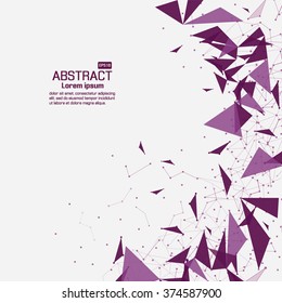 Abstract Polygonal with Connecting Dots and Lines