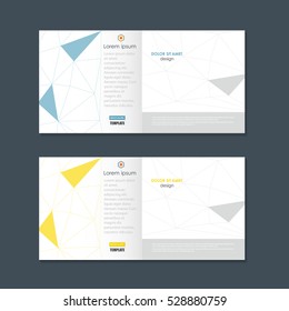 Abstract polygonal with connecting dots and lines. Vector cover brochure.