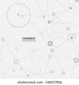 Poligonal abstrato com pontos e linhas de conexão. Formação científica de conexão.