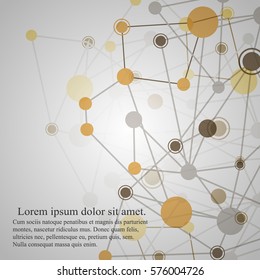 Abstract polygonal with connecting dots and lines.