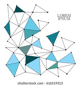 Abstract polygonal with connecting dots and lines. Connection science background. Vector illustration.
