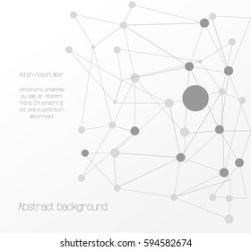 Abstract polygonal with connecting dots and lines,polygon vector background.