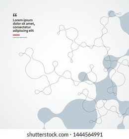 Poligonal abstracto con conexión de puntos científicos y fondo de líneas. Ilustración del vector