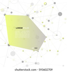 Abstract polygonal connection science background.