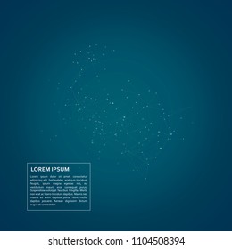 Abstract polygonal connection science and technology vector design.