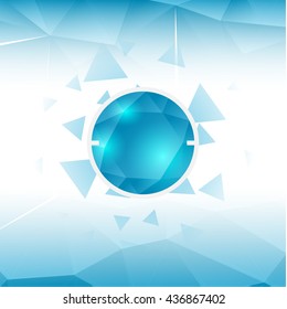 abstract polygonal crystal hexagon tag