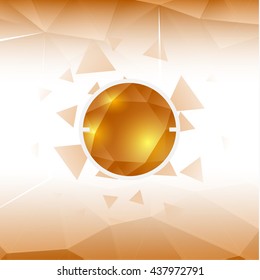 abstract polygonal crystal hexagon tag