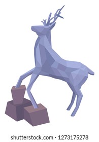 Abstract polygonal deer. Geometric illustration.