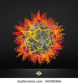 Abstract Polygonal Design. Connection Structure. Vector Illustration.