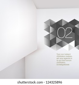 Abstract polygonal design / abstract form suitable for infographics, book cover or web banner