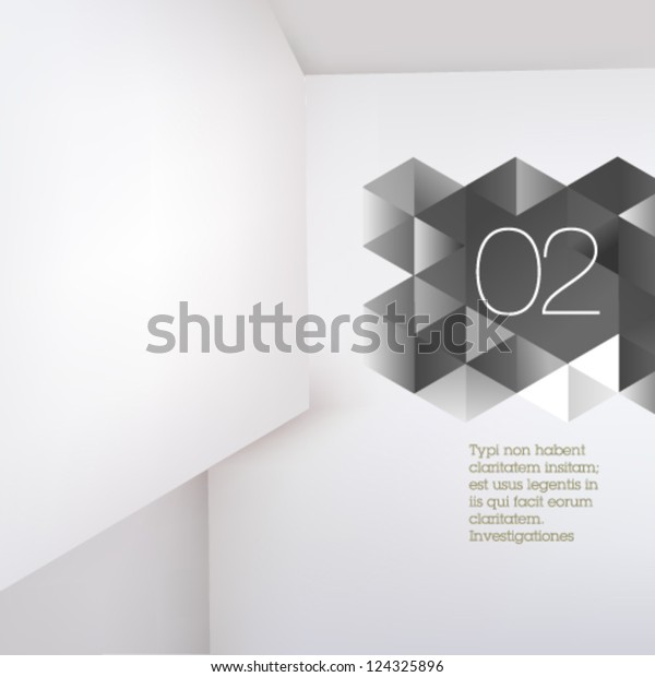 Abstract polygonal design / abstract\
form suitable for infographics, book cover or web\
banner