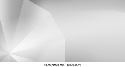 Abstract polygonal design with gray gradient background decoration website Vector illustration.