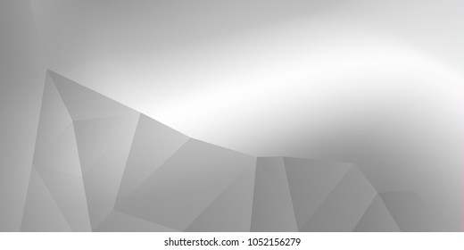 Abstract polygonal design with gray gradient background vector.