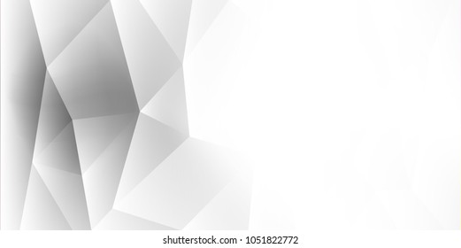 Abstract polygonal design, gray and white gradient background Vector illustration for designers.
