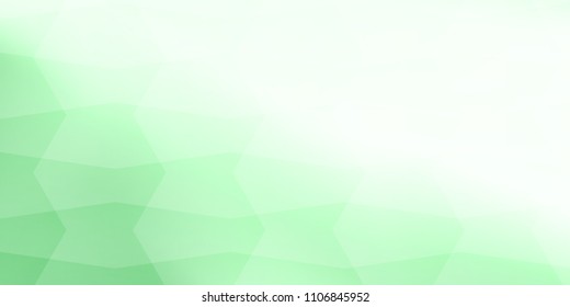 Abstract polygonal design, green gradient background Vector illustration.