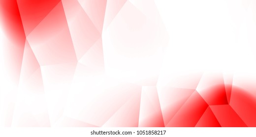 Abstract polygonal design of red and white gradient background Vector illustration.