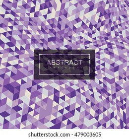 Abstract polygonal distorted background with colorful triangulation. Vector illustration. Applicable for cover, placard, brochure, flyer, banner design