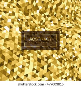 Abstract polygonal distorted background with colorful triangulation. Vector illustration. Applicable for cover, placard, brochure, flyer, banner design