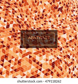 Abstract polygonal distorted background with colorful triangulation. Vector geometric illustration. Applicable for cover, placard, brochure, flyer, banner design