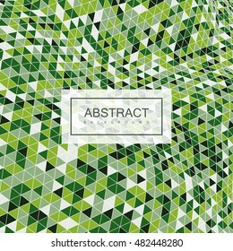 Abstract polygonal distorted background with colorful triangulation. Vector geometric illustration. Applicable for cover, placard, brochure, flyer, banner design