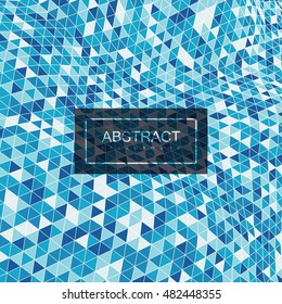 Abstract polygonal distorted background with colorful triangulation. Vector geometric illustration. Applicable for cover, placard, brochure, flyer, banner design