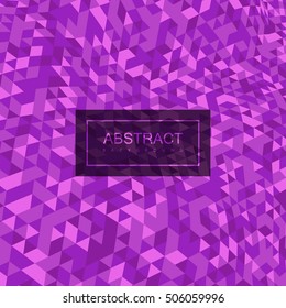 Abstract polygonal distorted background with colorful triangulation. Vector illustration. Applicable for cover, placard, brochure, flyer, banner, poster and product package design