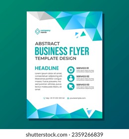 Abstract polygonal flyer template design
