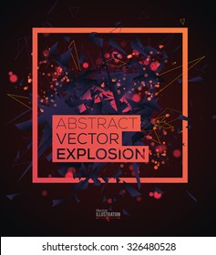 Abstract Polygonal Frame Design. Concept for Electronic Music Graphic Design. Dubstep Design. Vector illustration.