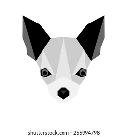 Abstract polygonal geometric dog - vector illustration  