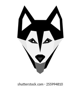 Abstract polygonal geometric dog - vector illustration  