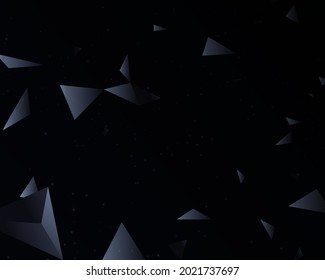 Resumen geométrico poligonal con fondo espacial galaxial. Tecnología futurista digital de alta tecnología concepto. Ilustración del vector