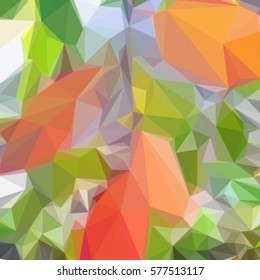 Abstract polygonal geometric modern background with triangles of red, green and gray origami style, vector illustration