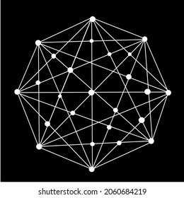 Abstraktes polygonales geometrisches Nestobjekt, abstraktes Design-Element. Hintergrund für Ihr Geschäft.