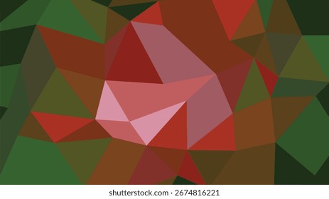 Abstractas patrón geométrico poligonal con tonos de rojo, marrón y verde. Formato de Vector escalable apto para impresión y...
