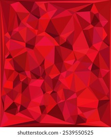 abstract with polygonal geometric red mosaic background.
