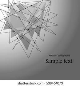 Abstract Polygonal Geometric Shape. Abstract background for design technology and networking science. Low poly Minimal Style Art. Vector Illustration. Global network connection. 