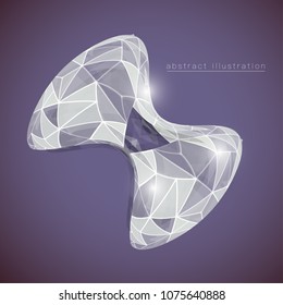Abstract polygonal geometric shape. Colorful illustration for design
