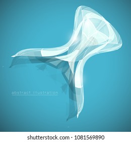 Abstract polygonal geometric shape. Colorful illustration for design
