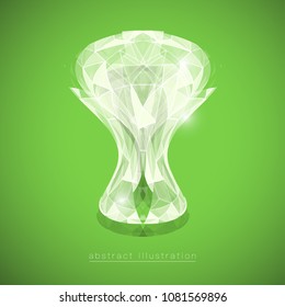 Abstract polygonal geometric shape. Colorful illustration for design