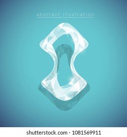 Abstract polygonal geometric shape. Colorful illustration for design