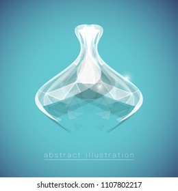 Abstract polygonal geometric shape. Colorful illustration for design
