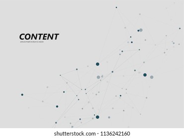 Abstract polygonal geometric shape with connection structure style.